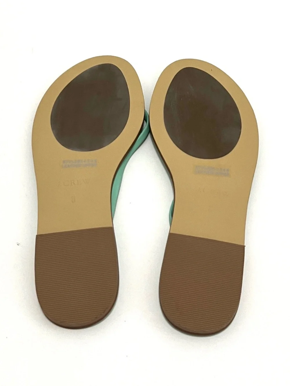 Brand New J. Crew Women's Leather Capri Sandals - Size 8, Color: Sunwashed Mint